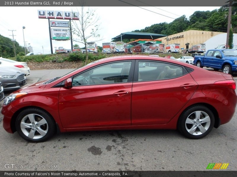 Red / Beige 2013 Hyundai Elantra GLS