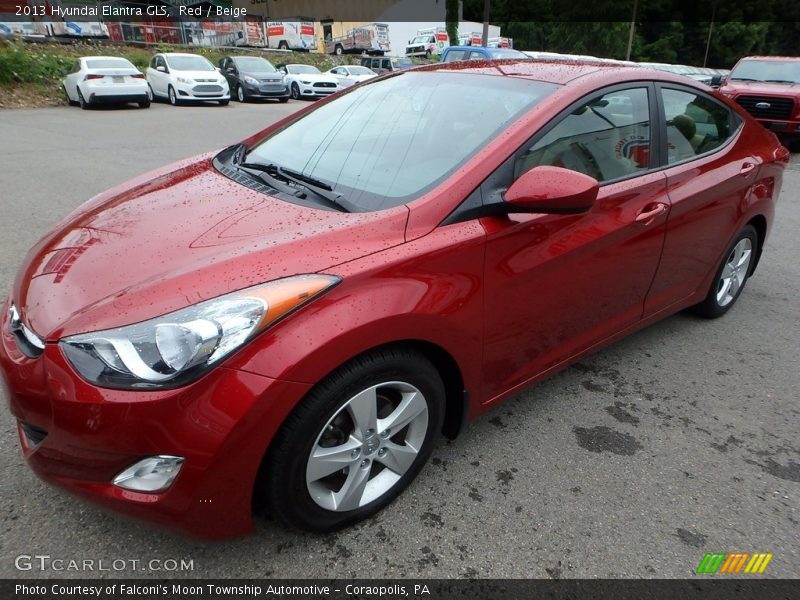 Red / Beige 2013 Hyundai Elantra GLS