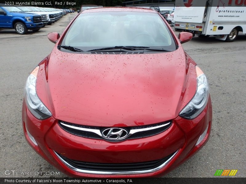 Red / Beige 2013 Hyundai Elantra GLS