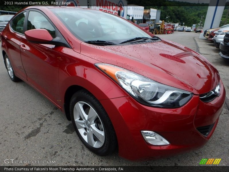 Red / Beige 2013 Hyundai Elantra GLS