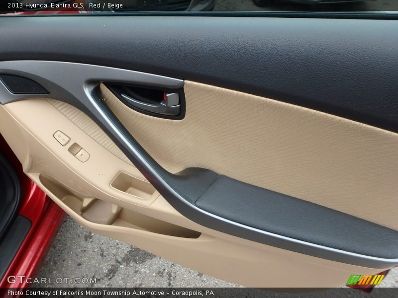Red / Beige 2013 Hyundai Elantra GLS