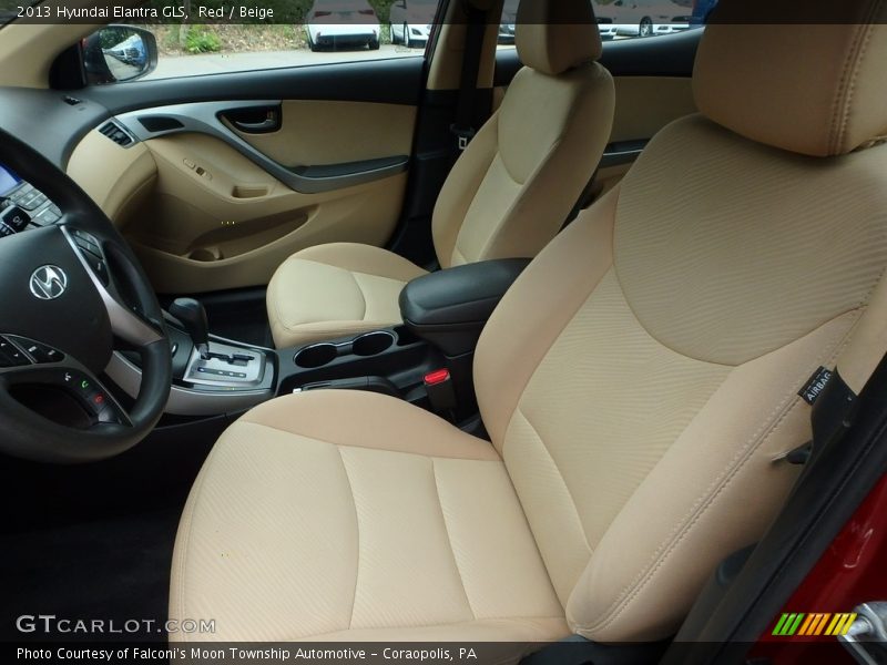 Red / Beige 2013 Hyundai Elantra GLS