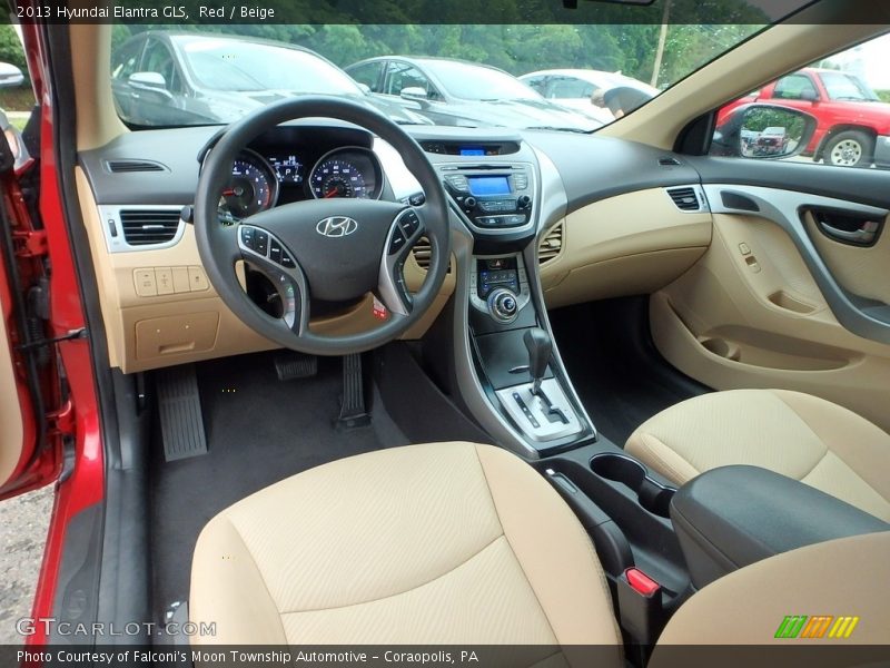 Red / Beige 2013 Hyundai Elantra GLS