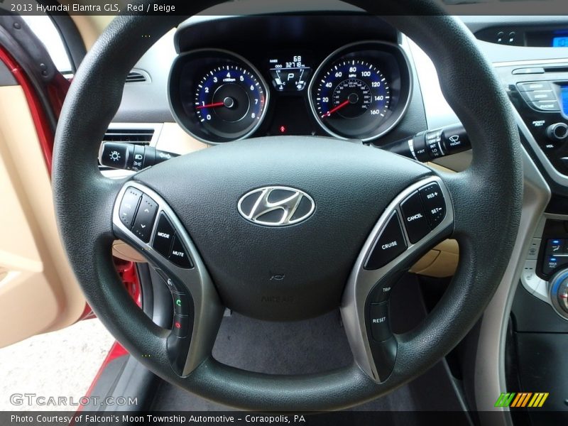 Red / Beige 2013 Hyundai Elantra GLS