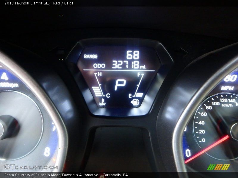 Red / Beige 2013 Hyundai Elantra GLS