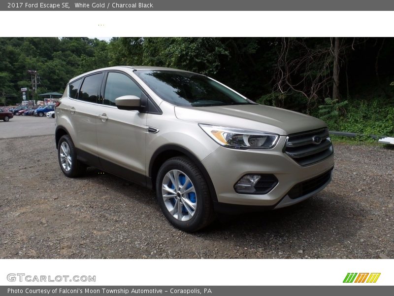 White Gold / Charcoal Black 2017 Ford Escape SE