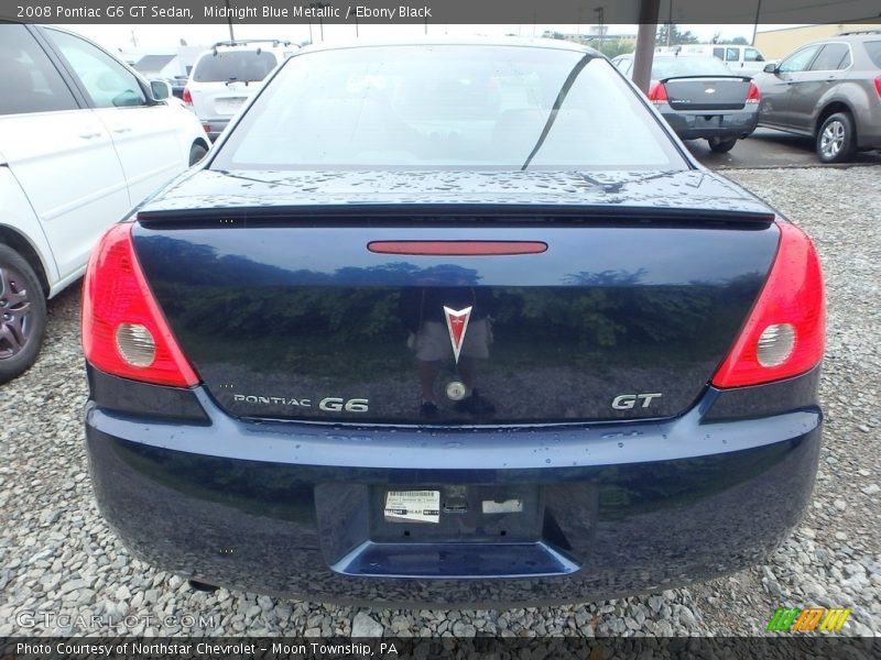 Midnight Blue Metallic / Ebony Black 2008 Pontiac G6 GT Sedan
