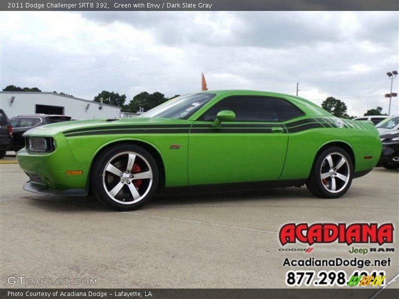 Green with Envy / Dark Slate Gray 2011 Dodge Challenger SRT8 392