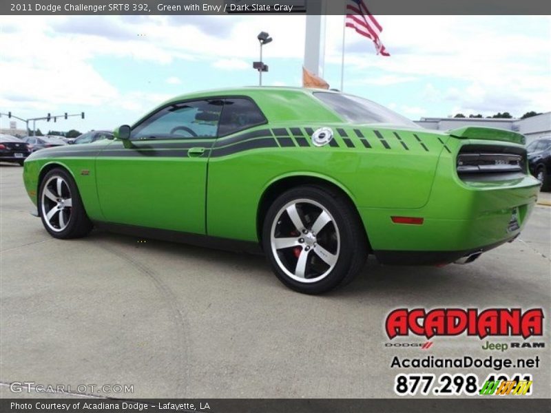 Green with Envy / Dark Slate Gray 2011 Dodge Challenger SRT8 392