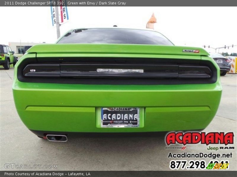 Green with Envy / Dark Slate Gray 2011 Dodge Challenger SRT8 392