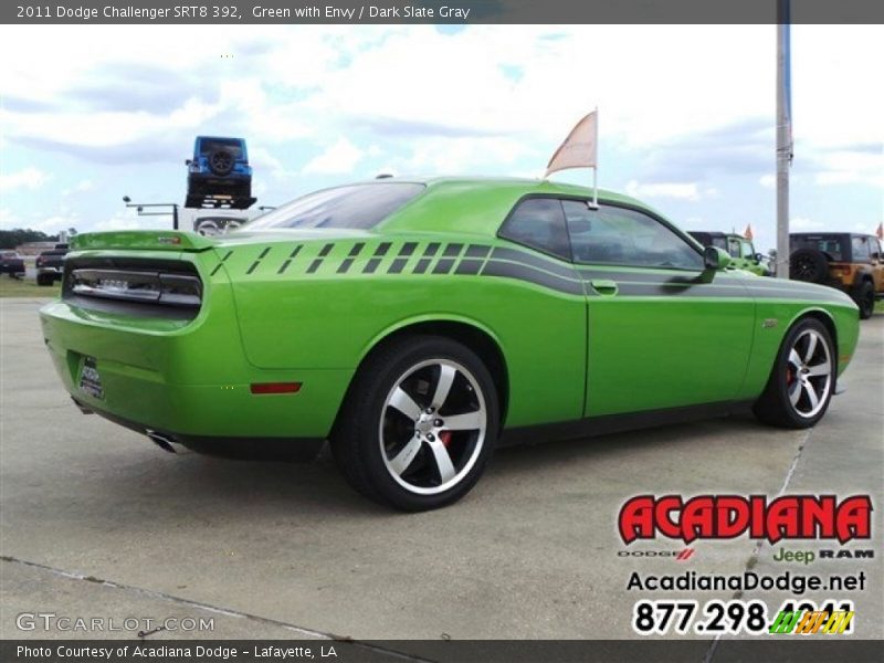 Green with Envy / Dark Slate Gray 2011 Dodge Challenger SRT8 392