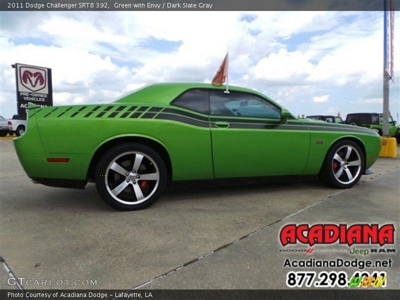 Green with Envy / Dark Slate Gray 2011 Dodge Challenger SRT8 392