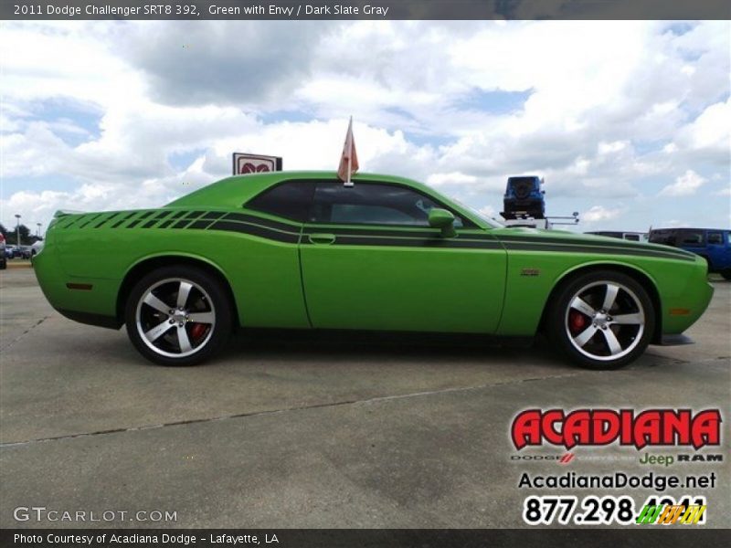 Green with Envy / Dark Slate Gray 2011 Dodge Challenger SRT8 392