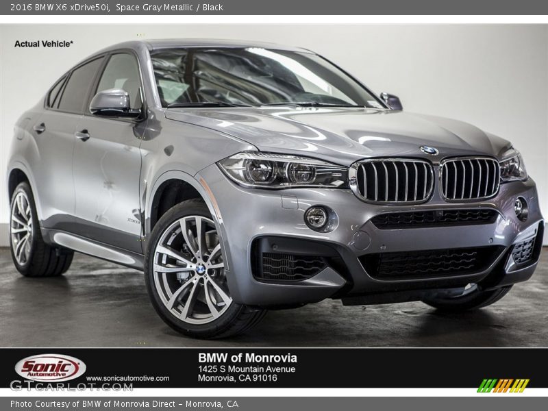Space Gray Metallic / Black 2016 BMW X6 xDrive50i