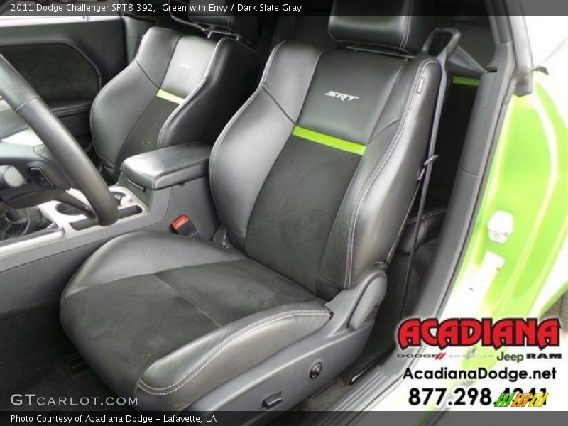 Green with Envy / Dark Slate Gray 2011 Dodge Challenger SRT8 392
