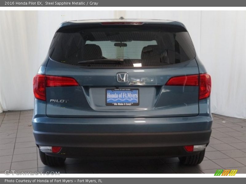 Steel Sapphire Metallic / Gray 2016 Honda Pilot EX