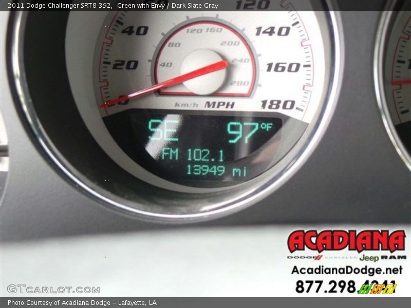 Green with Envy / Dark Slate Gray 2011 Dodge Challenger SRT8 392