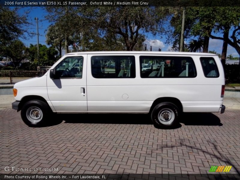 Oxford White / Medium Flint Grey 2006 Ford E Series Van E350 XL 15 Passenger