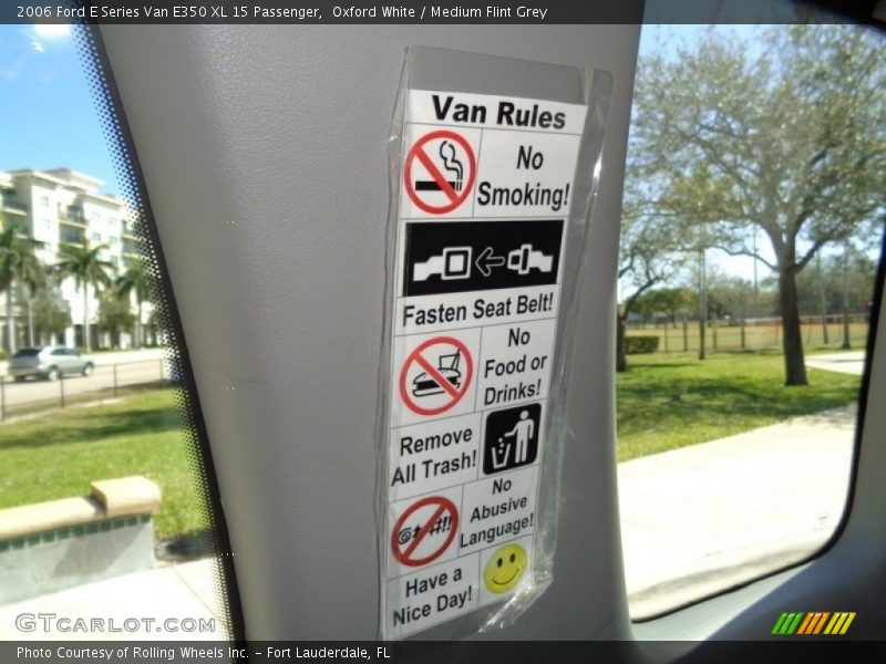 Oxford White / Medium Flint Grey 2006 Ford E Series Van E350 XL 15 Passenger