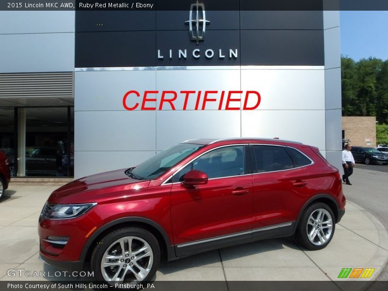 Ruby Red Metallic / Ebony 2015 Lincoln MKC AWD