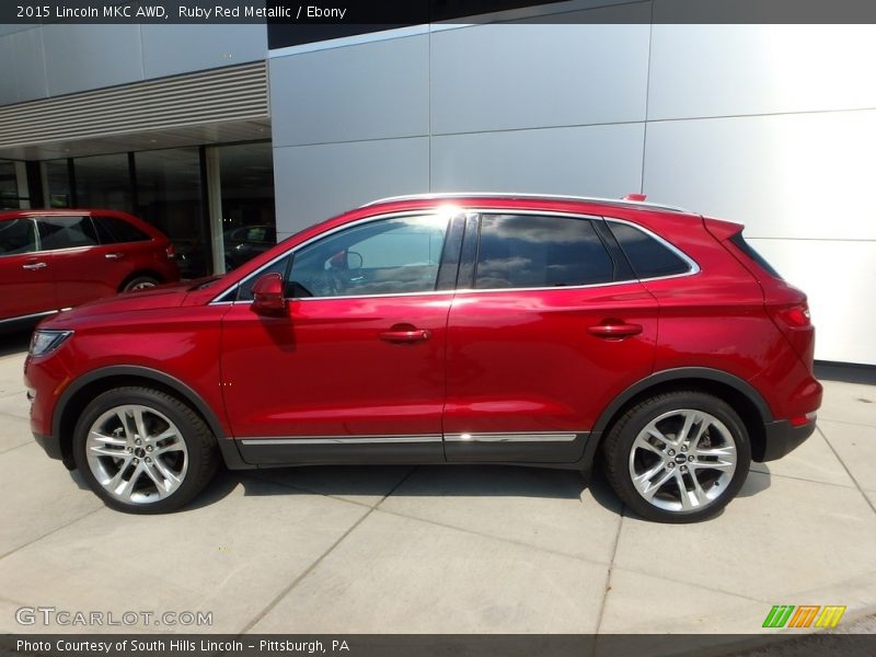 Ruby Red Metallic / Ebony 2015 Lincoln MKC AWD