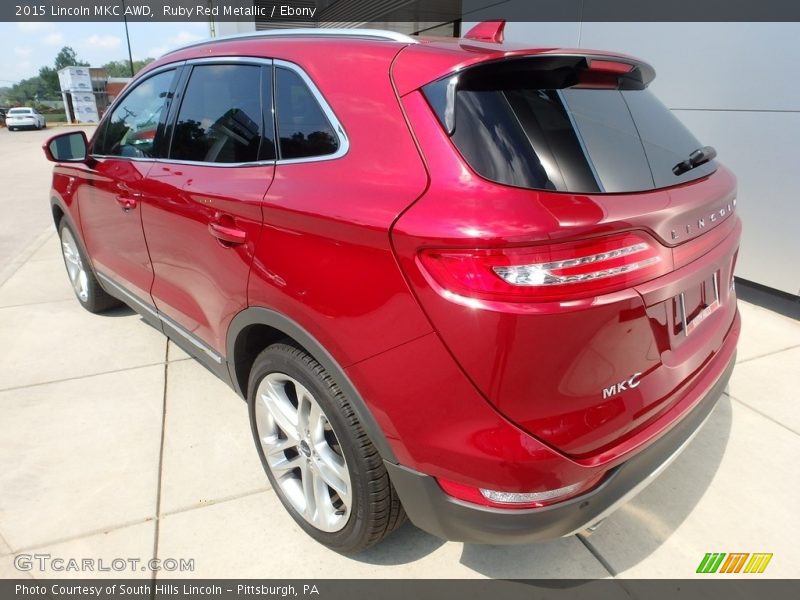 Ruby Red Metallic / Ebony 2015 Lincoln MKC AWD
