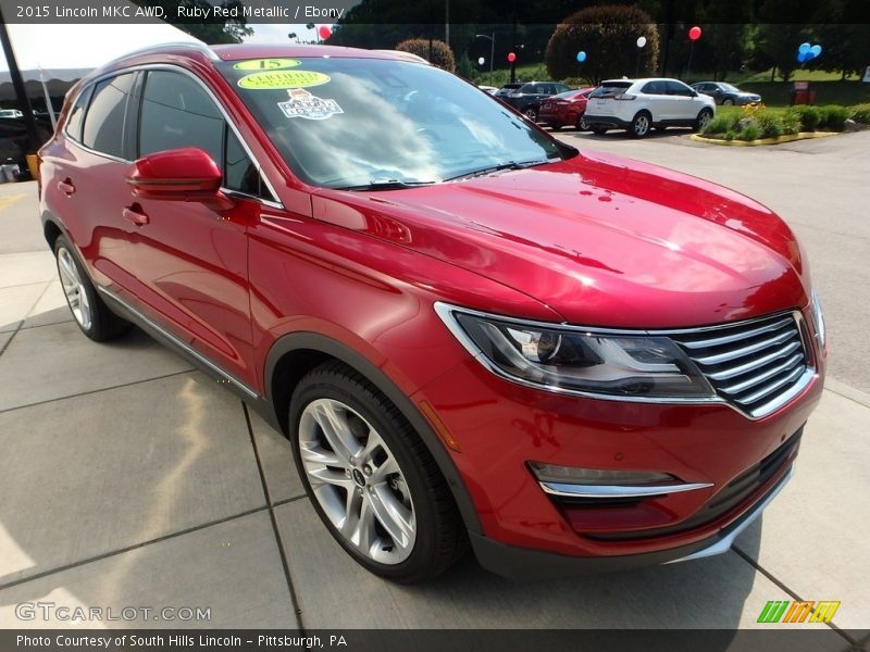 Ruby Red Metallic / Ebony 2015 Lincoln MKC AWD