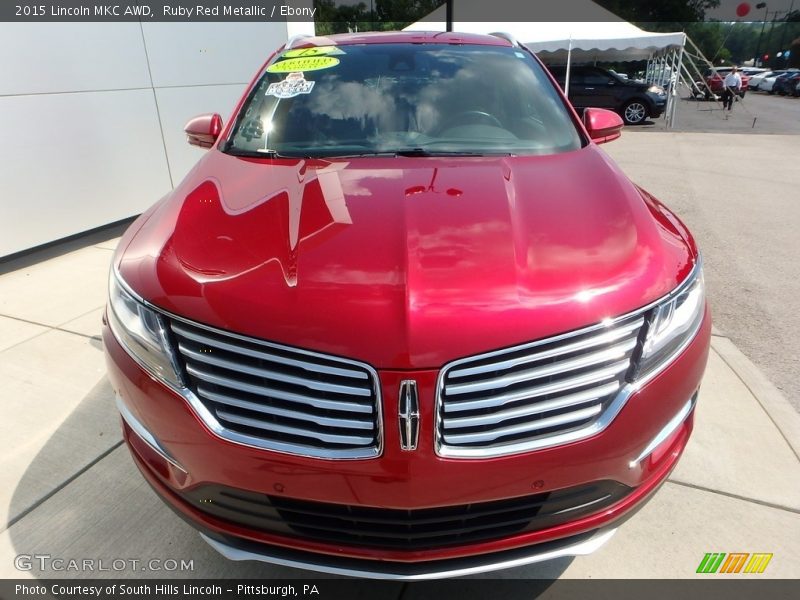 Ruby Red Metallic / Ebony 2015 Lincoln MKC AWD