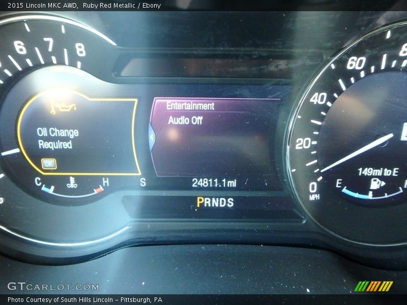 Ruby Red Metallic / Ebony 2015 Lincoln MKC AWD