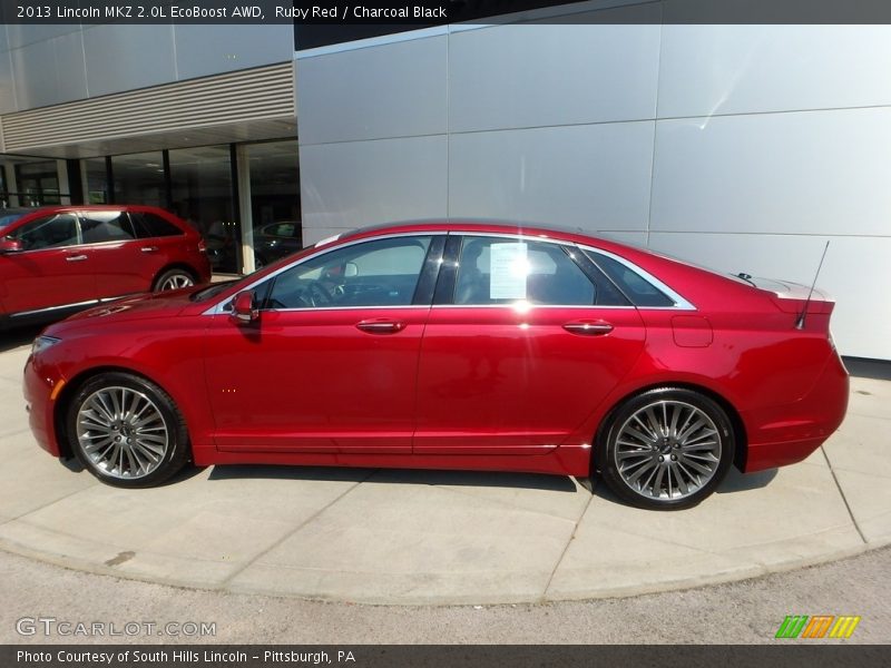 Ruby Red / Charcoal Black 2013 Lincoln MKZ 2.0L EcoBoost AWD