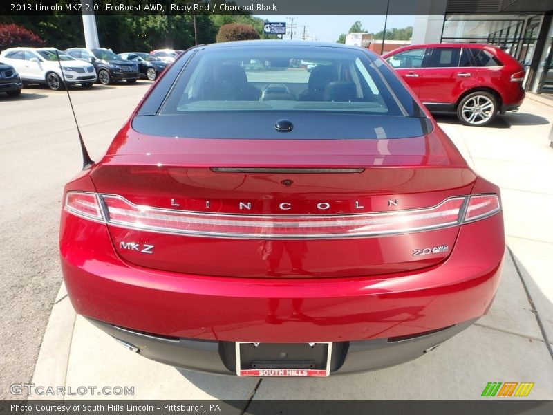 Ruby Red / Charcoal Black 2013 Lincoln MKZ 2.0L EcoBoost AWD