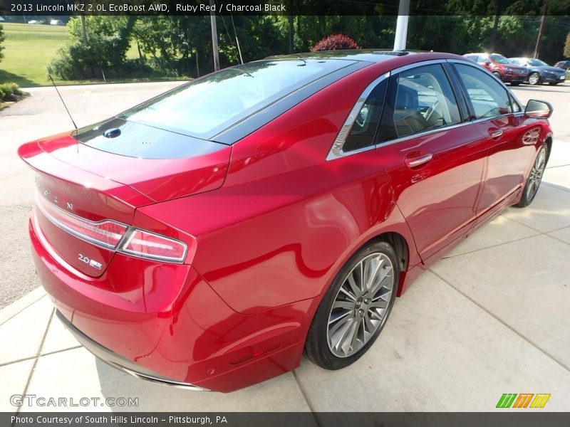 Ruby Red / Charcoal Black 2013 Lincoln MKZ 2.0L EcoBoost AWD