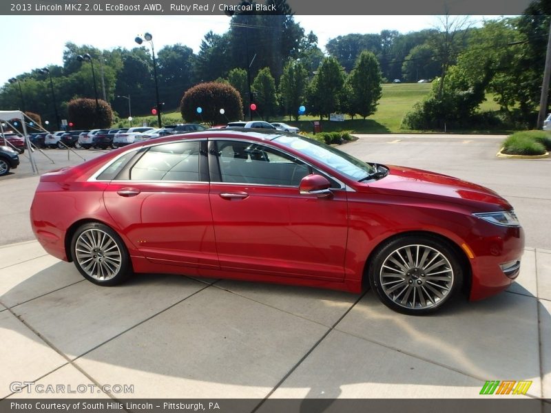 Ruby Red / Charcoal Black 2013 Lincoln MKZ 2.0L EcoBoost AWD
