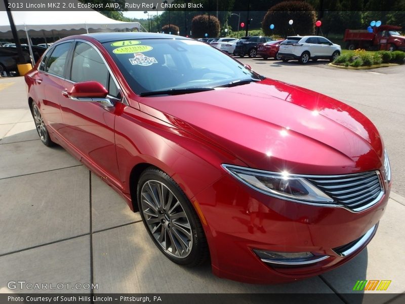 Ruby Red / Charcoal Black 2013 Lincoln MKZ 2.0L EcoBoost AWD