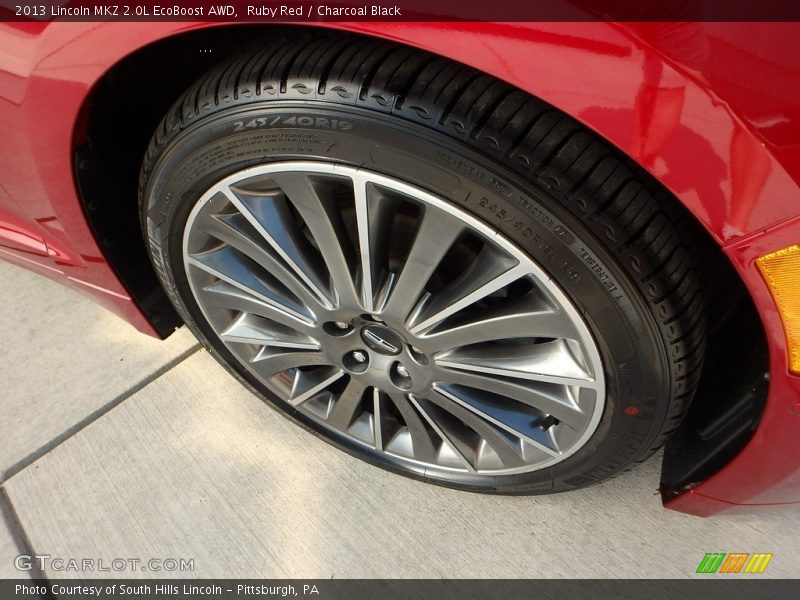 Ruby Red / Charcoal Black 2013 Lincoln MKZ 2.0L EcoBoost AWD