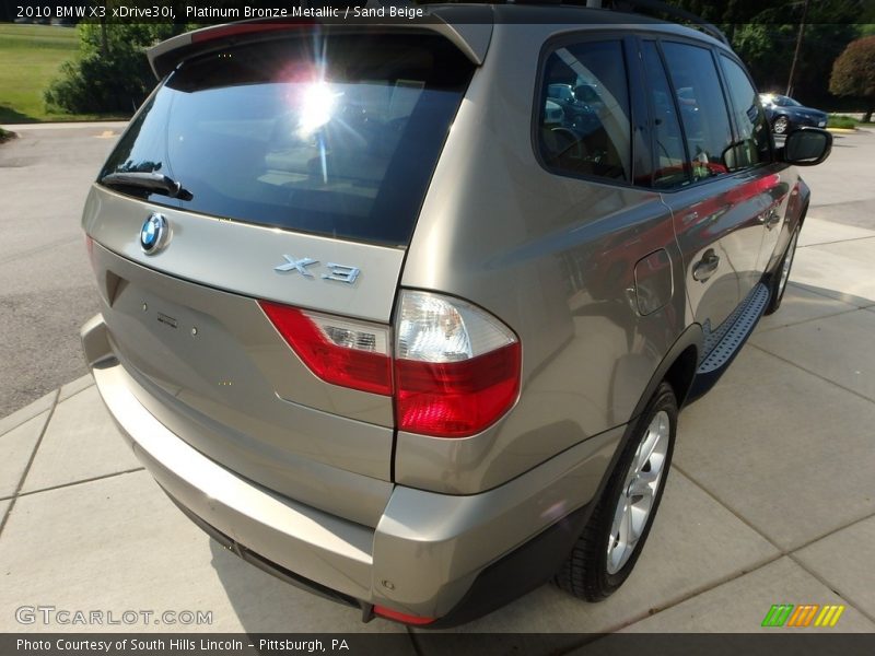 Platinum Bronze Metallic / Sand Beige 2010 BMW X3 xDrive30i