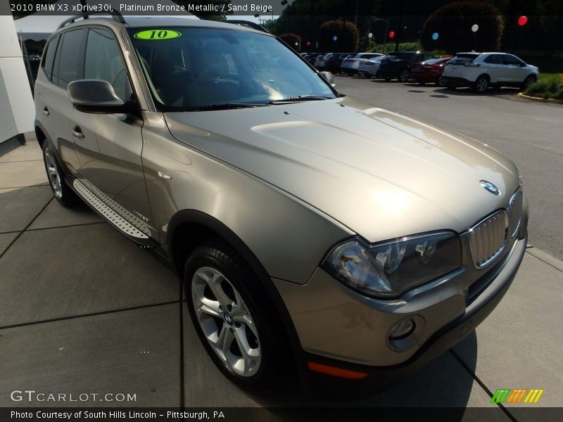 Platinum Bronze Metallic / Sand Beige 2010 BMW X3 xDrive30i