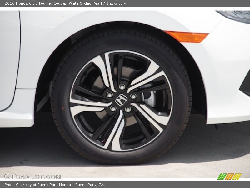 White Orchid Pearl / Black/Ivory 2016 Honda Civic Touring Coupe