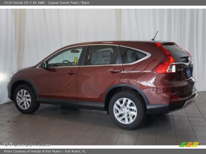 Copper Sunset Pearl / Black 2016 Honda CR-V EX AWD