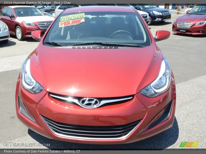 Red / Gray 2014 Hyundai Elantra SE Sedan