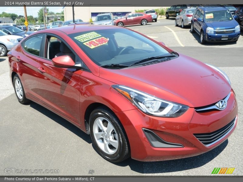 Red / Gray 2014 Hyundai Elantra SE Sedan
