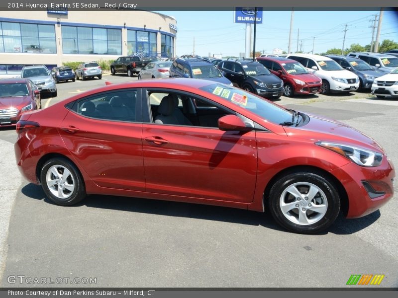 Red / Gray 2014 Hyundai Elantra SE Sedan