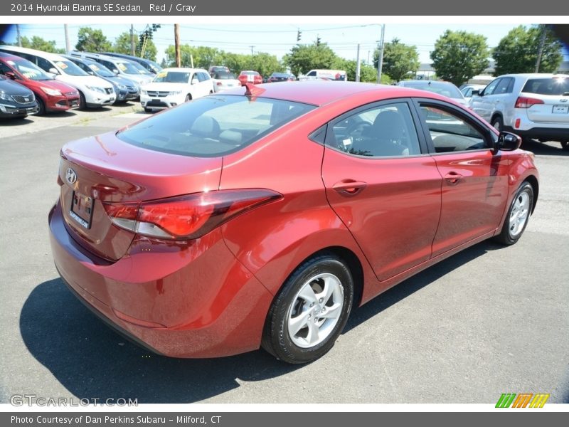 Red / Gray 2014 Hyundai Elantra SE Sedan