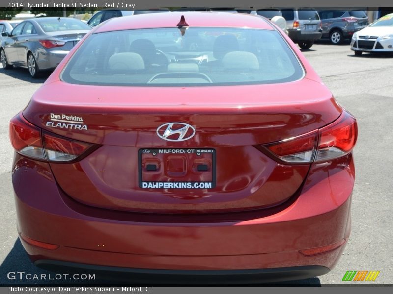 Red / Gray 2014 Hyundai Elantra SE Sedan