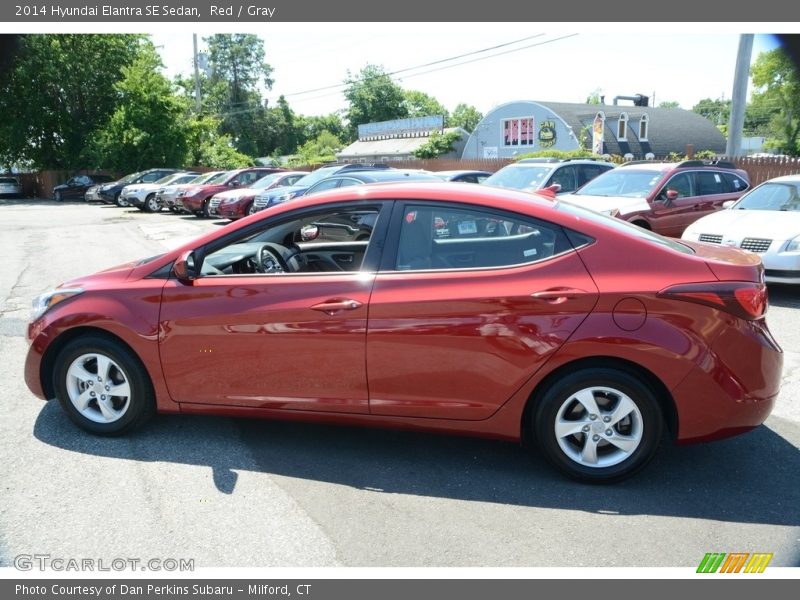 Red / Gray 2014 Hyundai Elantra SE Sedan