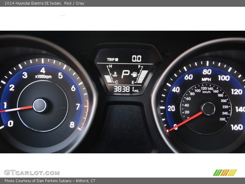 Red / Gray 2014 Hyundai Elantra SE Sedan