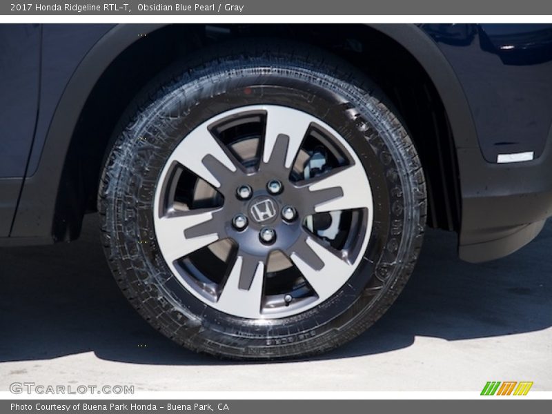 Obsidian Blue Pearl / Gray 2017 Honda Ridgeline RTL-T