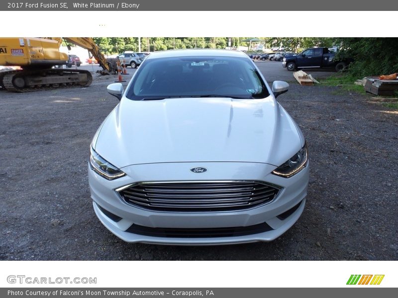 White Platinum / Ebony 2017 Ford Fusion SE