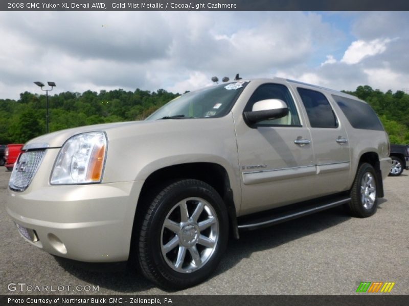 Gold Mist Metallic / Cocoa/Light Cashmere 2008 GMC Yukon XL Denali AWD