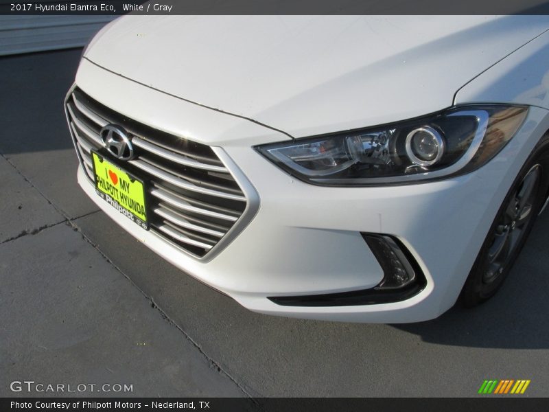 White / Gray 2017 Hyundai Elantra Eco